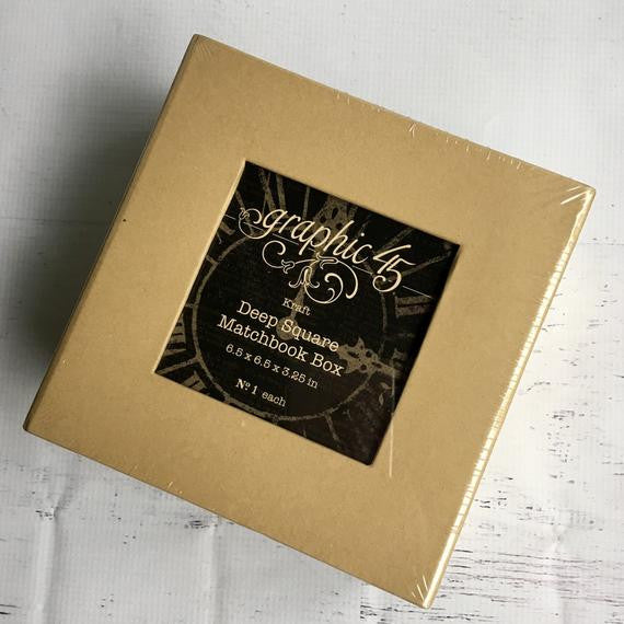 Caja de cerillas Graphic 45 Deep Square - Kraft